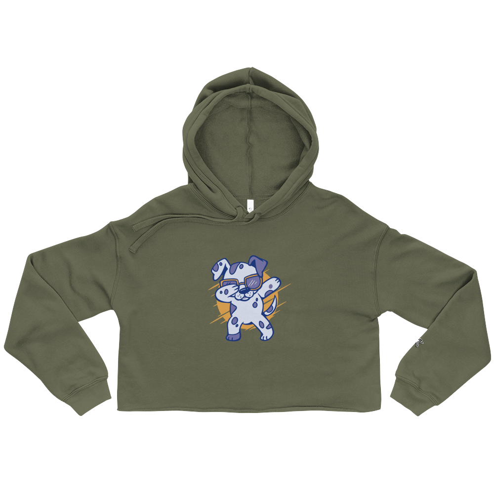 Dabbing Pup Crop Hoodie