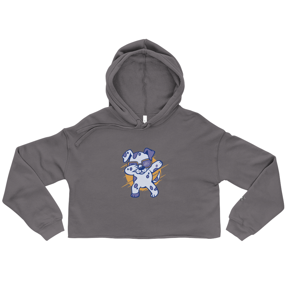 Dabbing Pup Crop Hoodie